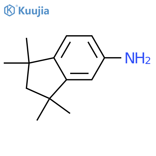 1,1,3,3-tetramethyl-2,3-dihydro-1H-inden-5-amine structure