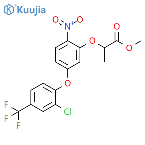 Propanoic acid, 2-[5-[2-chloro-4-(trifluoromethyl)phenoxy]-2-nitrophenoxy]-, methyl ester structure