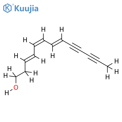 Trideca-3t,5c,7t-trien-9,11-diin-1-ol structure