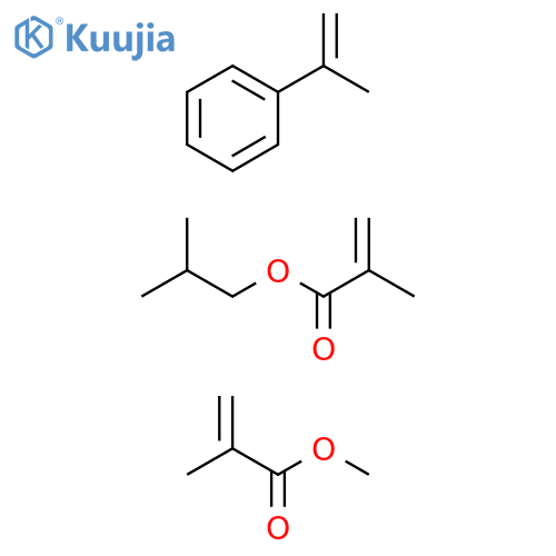 2-Propenoic acid, 2-methyl-, methyl ester, polymer with (1-methylethenyl)benzene and 2-methylpropyl 2-methyl-2-propenoate (9CI) structure