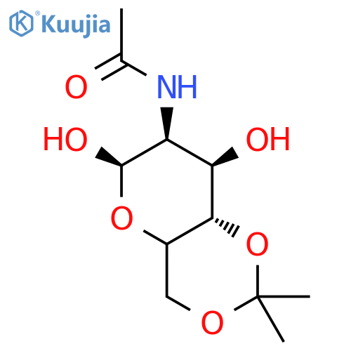 2-ACETAMIDO-2-DEOXY-4,6-O-ISOPROPYLIDENE-D-GLUCOPYRANOSE structure