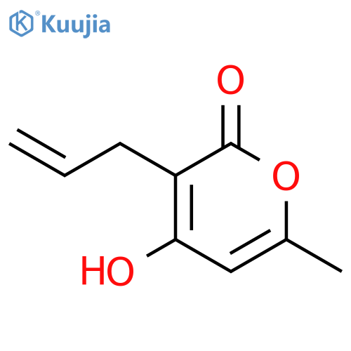 2H-Pyran-2-one, 4-hydroxy-6-methyl-3-(2-propenyl)- structure