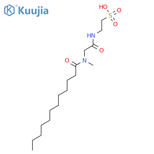 Ethanesulfonic acid,2-[[2-[methyl(1-oxododecyl)amino]acetyl]amino]- structure