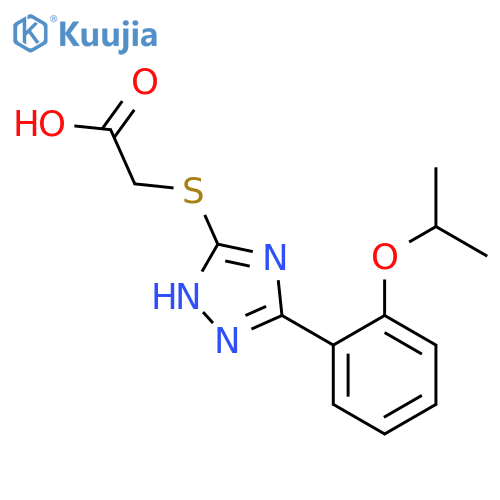 [5-(2-Isopropoxy-phenyl)-4H-[1,2,4]triazol-3-yl-sulfanyl]acetic acid structure