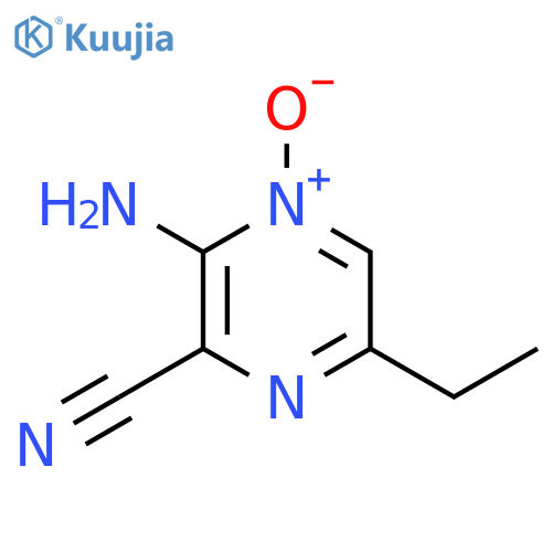 2-Pyrazinecarbonitrile , 3-amino-6-ethyl-, 4-oxide structure