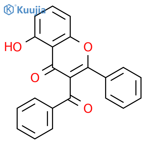 4H-1-Benzopyran-4-one, 3-benzoyl-5-hydroxy-2-phenyl- structure