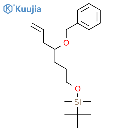 Silane, (1,1-dimethylethyl)dimethyl[[4-(phenylmethoxy)-6-heptenyl]oxy]- structure