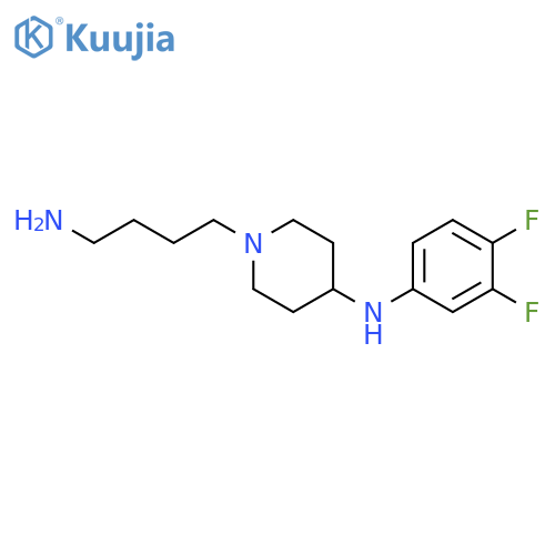 1-PIPERIDINEBUTANAMINE, 4-[(3,4-DIFLUOROPHENYL)AMINO]- structure