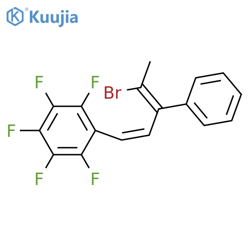 BENZENE, [(1Z,3E)-4-BROMO-3-PHENYL-1,3-PENTADIENYL]PENTAFLUORO- structure
