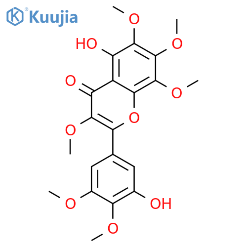 5,3'-dihydroxy-3,6,7,8,4',5'-hexamethoxyflavone structure