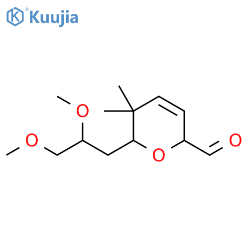 2H-Pyran-2-carboxaldehyde, 6-(2,3-dimethoxypropyl)-5,6-dihydro-5,5-dimethyl- (9CI) structure
