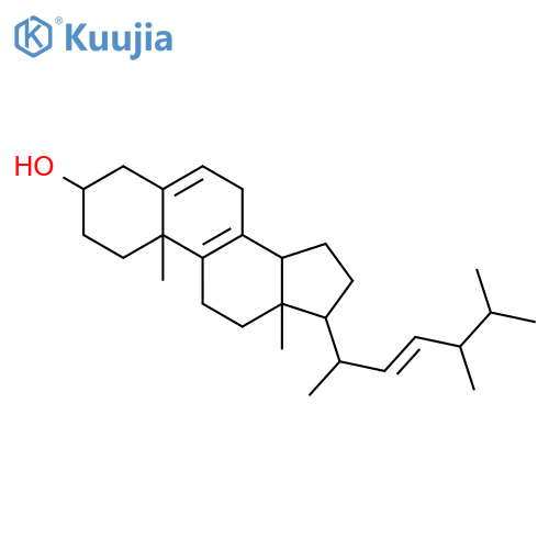 (3beta,22E)-ergosta-5,8,22-trien-3-ol structure