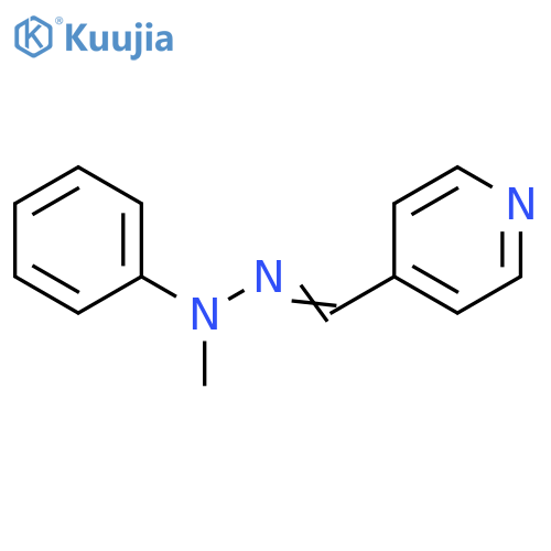 4-Pyridinecarboxaldehyde, methylphenylhydrazone structure