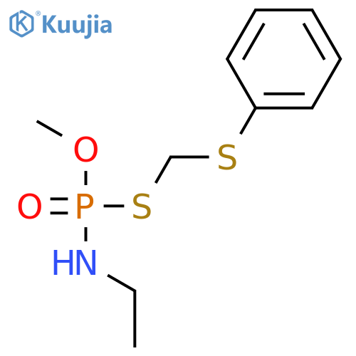 Phosphoramidothioic acid, ethyl-, O-methyl S-[(phenylthio)methyl] ester structure