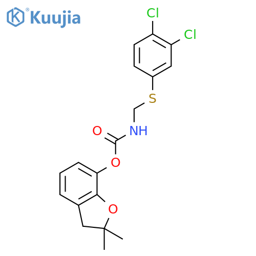 2,2-dimethyl-2,3-dihydro-1-benzofuran-7-yl [(3,4-dichlorophenyl)sulfanyl]methylcarbamate structure