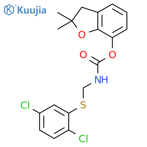Carbamic acid,[(2,5-dichlorophenyl)thio]methyl-, 2,3-dihydro-2,2-dimethyl-7-benzofuranylester (9CI) structure