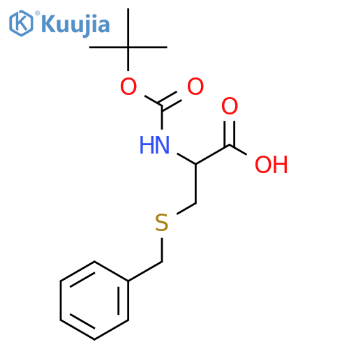 (R)-3-(Benzylthio)-2-((tert-butoxycarbonyl)amino)propanoic acid structure