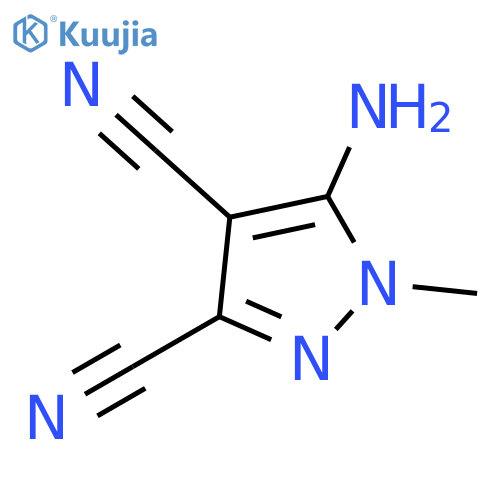 1H-Pyrazole-3,4-dicarbonitrile, 5-amino-1-methyl- structure