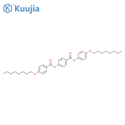 Benzoic acid, 4-(octyloxy)-, 4-[[4-(octyloxy)phenoxy]carbonyl]phenylester structure