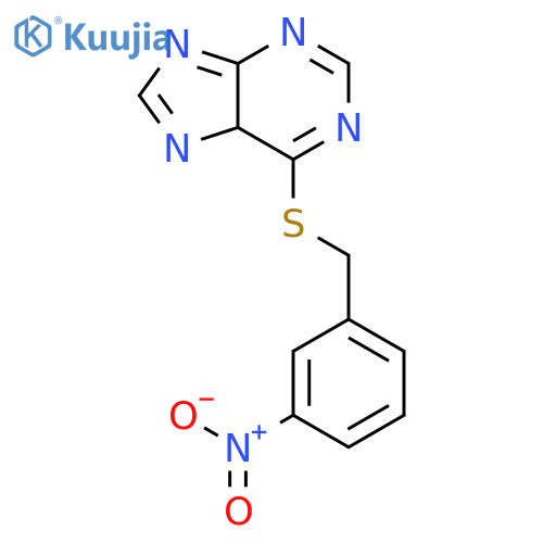 6-[(3-nitrophenyl)methylsulfanyl]-7h-purine structure