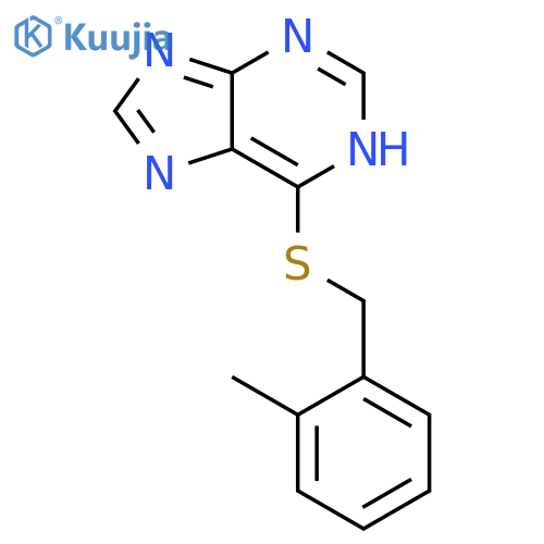 1H-Purine, 6-[[(2-methylphenyl)methyl]thio]- structure