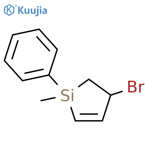 Silacyclopent-2-ene, 4-bromo-1-methyl-1-phenyl- structure