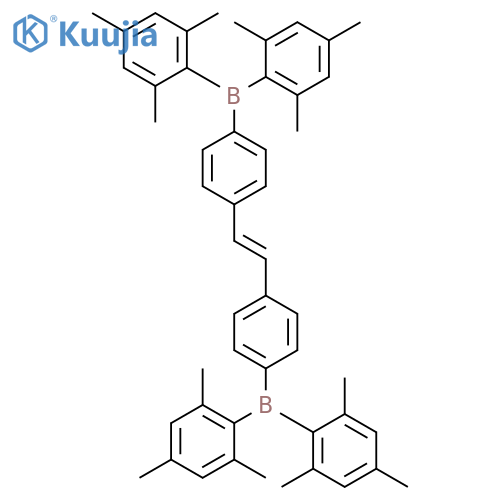 [Ethene-1,2-diyldi(4,1-phenylene)]bis[bis(2,4,6-trimethylphenyl)borane] structure