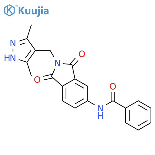 N-(2-((3,5-Dimethyl-1H-pyrazol-4-yl)methyl)-1,3-dioxoisoindolin-5-yl)benzamide structure