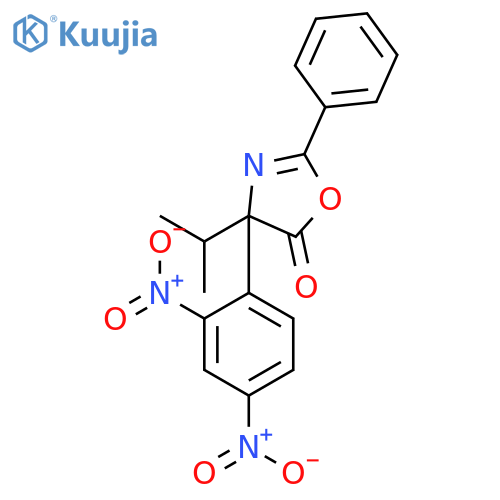 5(4H)-Oxazolone, 4-(2,4-dinitrophenyl)-4-(1-methylethyl)-2-phenyl- structure