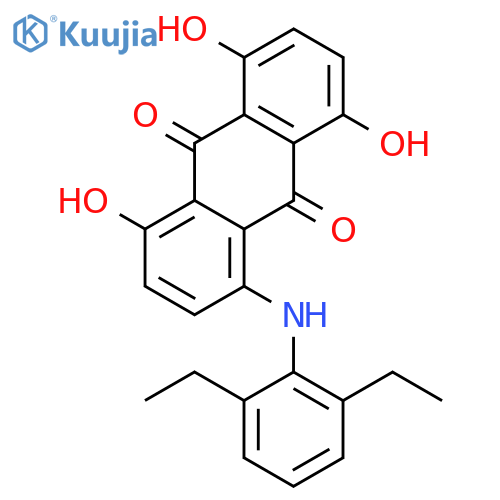 9,10-ANTHRACENEDIONE, 1-[(2,6-DIETHYLPHENYL)AMINO]-4,5,8-TRIHYDROXY- structure