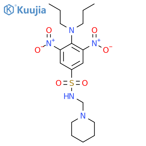 Benzenesulfonamide,4-(dipropylamino)-3,5-dinitro-N-(1-piperidinylmethyl)- structure