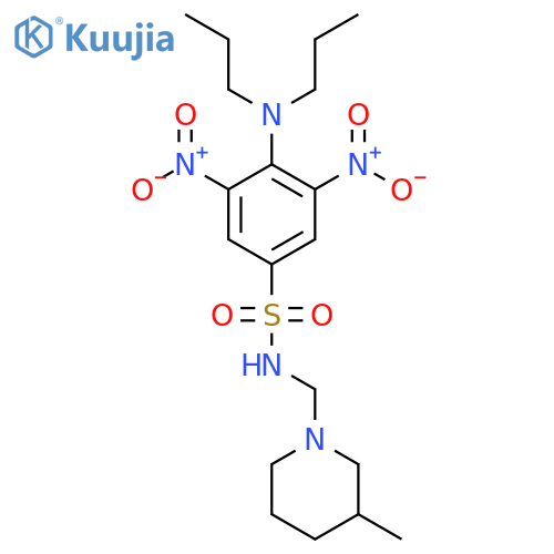 Benzenesulfonamide,4-(dipropylamino)-N-[(3-methyl-1-piperidinyl)methyl]-3,5-dinitro- structure