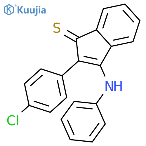 1H-Indene-1-thione, 2-(4-chlorophenyl)-3-(phenylamino)- structure