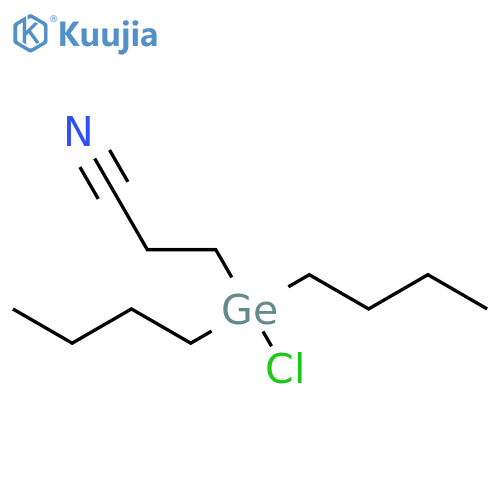Propanenitrile, 3-(dibutylchlorogermyl)- structure