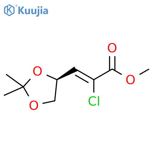 2-Propenoic acid, 2-chloro-3-[(4S)-2,2-dimethyl-1,3-dioxolan-4-yl]-,methyl ester, (2Z)- structure