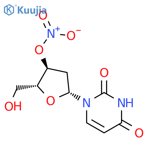 Uridine, 2'-deoxy-, 3'-nitrate structure
