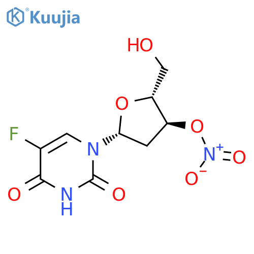 URIDINE, 2'-DEOXY-5-FLUORO-, 3'-NITRATE structure