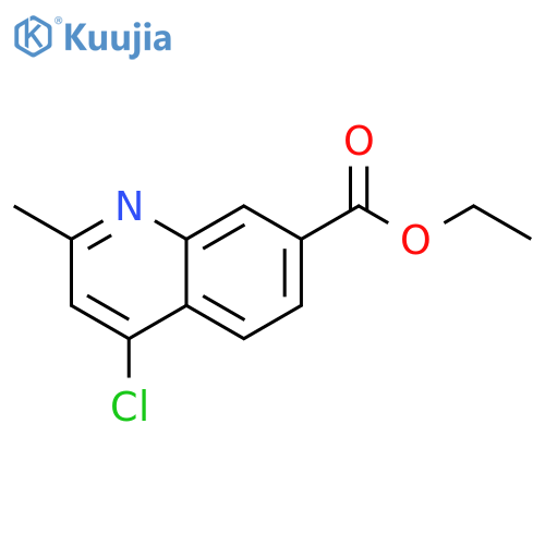 7-QUINOLINECARBOXYLIC ACID, 4-CHLORO-2-METHYL-, ETHYL ESTER structure
