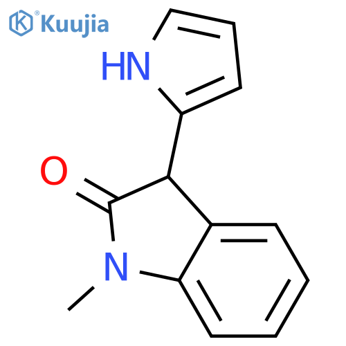2H-INDOL-2-ONE, 1,3-DIHYDRO-1-METHYL-3-(1H-PYRROL-2-YL)- structure