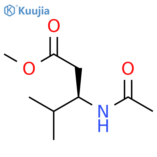 Pentanoic acid, 3-(acetylamino)-4-methyl-, methyl ester, (3R)- structure