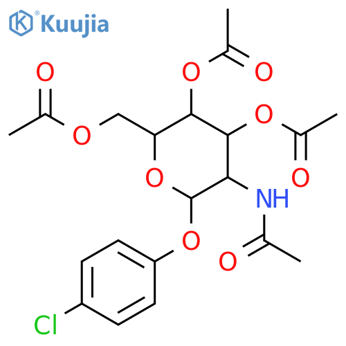 4'-chlorophenyl 2-acetamido-3,4,6-tetra-o-acetyl-2-deoxy-beta-d-glucopyranoside structure