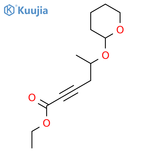 2-Hexynoic acid, 5-[(tetrahydro-2H-pyran-2-yl)oxy]-, ethyl ester structure