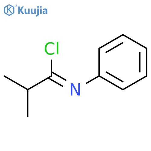 Propanimidoyl chloride, 2-methyl-N-phenyl- structure
