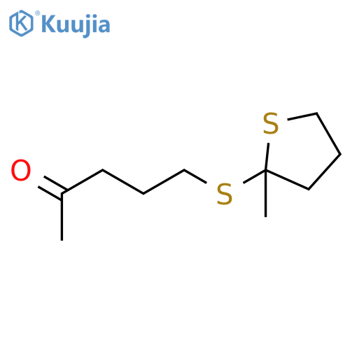 2-Pentanone, 5-[(tetrahydro-2-methyl-2-thienyl)thio]- structure
