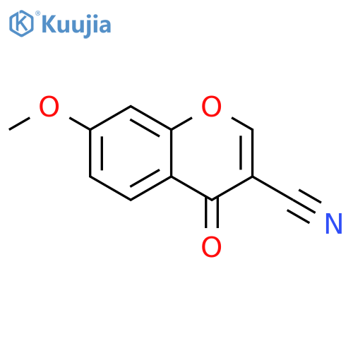 4H-1-Benzopyran-3-carbonitrile, 7-methoxy-4-oxo- structure
