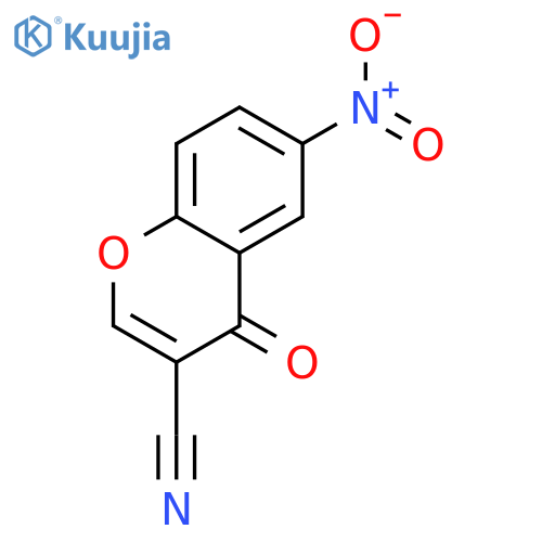 4H-1-Benzopyran-3-carbonitrile, 6-nitro-4-oxo- structure