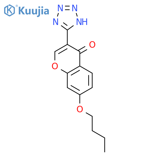 4H-1-Benzopyran-4-one, 7-butoxy-3-(1H-tetrazol-5-yl)- structure