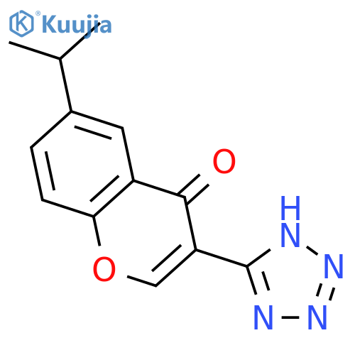 4H-1-Benzopyran-4-one, 6-(1-methylethyl)-3-(1H-tetrazol-5-yl)- structure