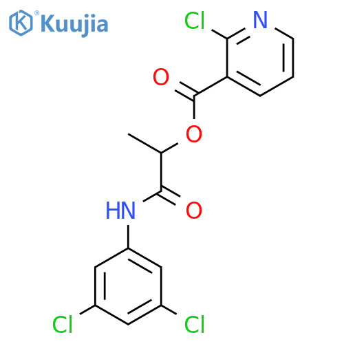 1-[(3,5-Dichlorophenyl)carbamoyl]ethyl 2-chloropyridine-3-carboxylate structure