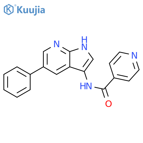 4-Pyridinecarboxamide, N-(5-phenyl-1H-pyrrolo[2,3-b]pyridin-3-yl)- structure